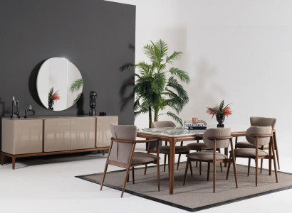 Italienische Esszimmer Set Essgruppe Essgarnitur Stuhlgruppe Anrichte